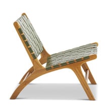 Casey Woven Cowhide Leather Lounge Chair